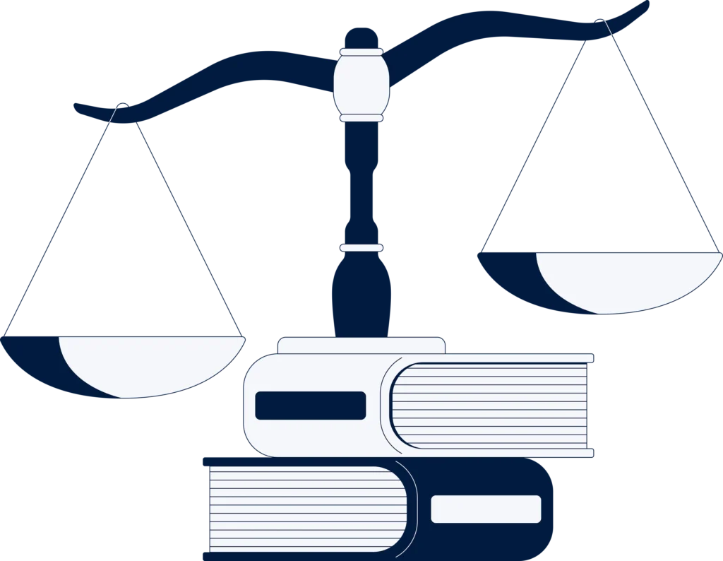 Imagem ilustrativa da balança da justiça, representando os ideias da Lenzi & Lenzi Advocacia.